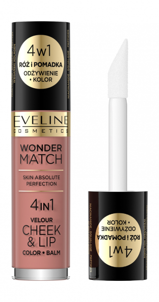 Eveline Wonder Match 4-in-1 Velour Cheek & Lip Color Balm&nbsp;Жидкая помада-румяна для лица | 01